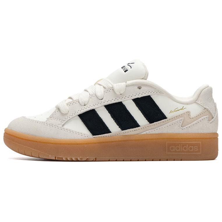 adidas WCARD ADV Противоскользящие Износостойкие Низкие Кеды для Скейтборда Унисекс Белые Кроссовки JR8361