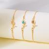 Fashion Gold Color Crystal Zircon Flower Tulip Bracelet For Women Wedding Party Valentine's Day GiftJewelry