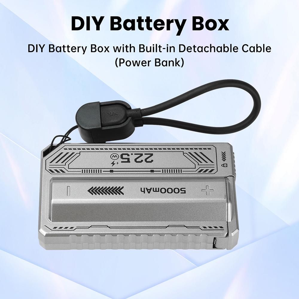 Корпус для DIY зарядного устройства PD20W Быстрая зарядка для аккумулятора 21700 Power Bank Box Без пайки USB Type-C Для Macbook Смартфонов