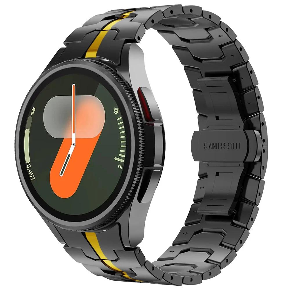No Gaps Stainless Steel Band for Samsung Galaxy 6 Classic 47mm 43mm 5pro 45mm Men Link Strap for Galaxy 7 6 5 4 44mm 40mm FE