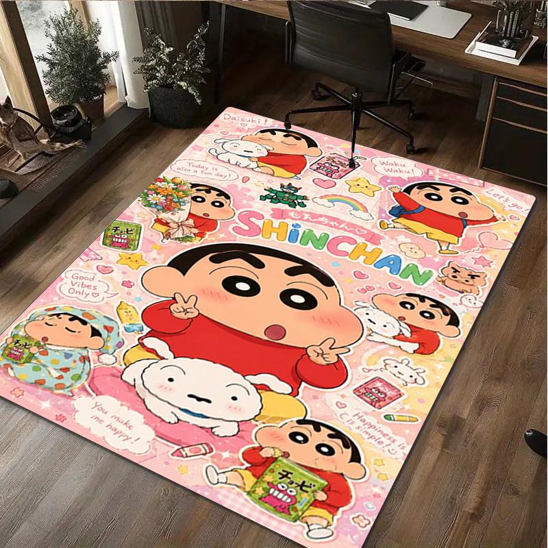 Crayon Shin-chan Carpet Office Decorative Carpet For Living Room Bedroom Door Mat Floor Rug Computer Chair Area Rug