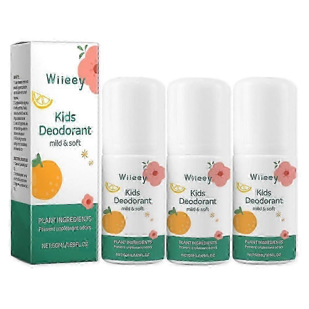 1-3X Natural Deodorant For Kids & Teens Kids Whole Body 50ml Deodorant
