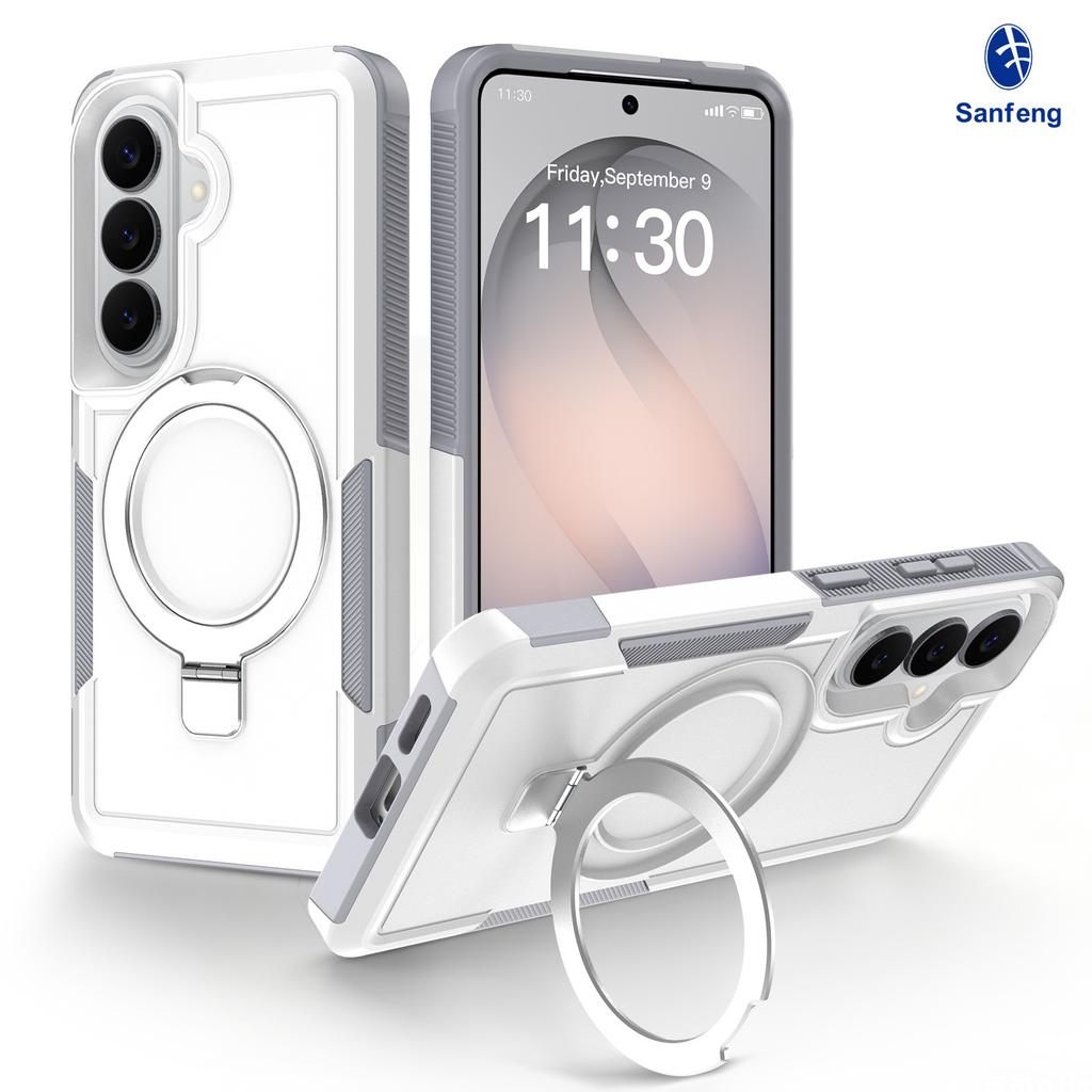 Новая модель Samsung подходит для вращающегося крепления s26, чехла для мобильного телефона, магнитной присоски s25 Ultra, трехкомпонентного защитного чехла против падения.