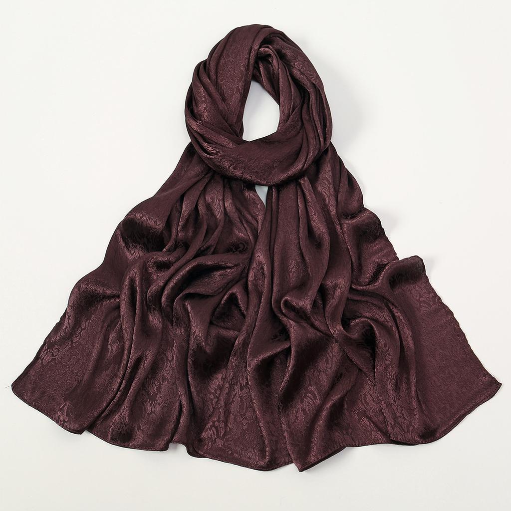 High Quality Floral Print Satin Hijab Scarf Muslim Hijab Plain Malaysia Scarf Satin Shawl Luxury Silk Satin Wrap Islam Turban