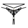 Stimulating Panties Women's Hot Hollowed-out Embroidered Pearl Yin Sm Bundled Tuning Open File Free Temptation Thong