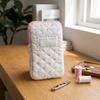 Cute Quilted Makeup Storage Bag Zipper Pencil Toiletry Organizer  Stationery Storage