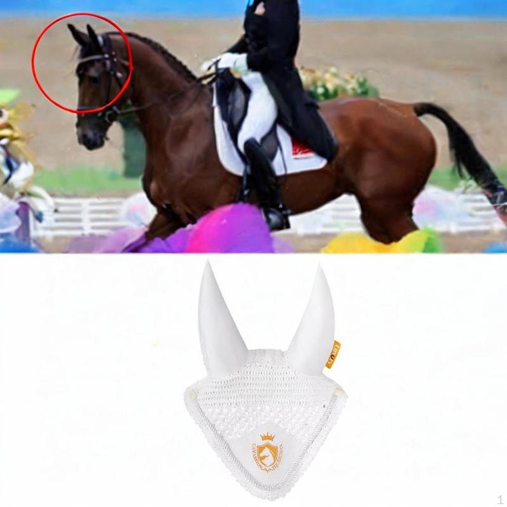 Чехол для ушей лошади, практичный защитный капюшон, конное снаряжение, мягкий, удобный, мушка