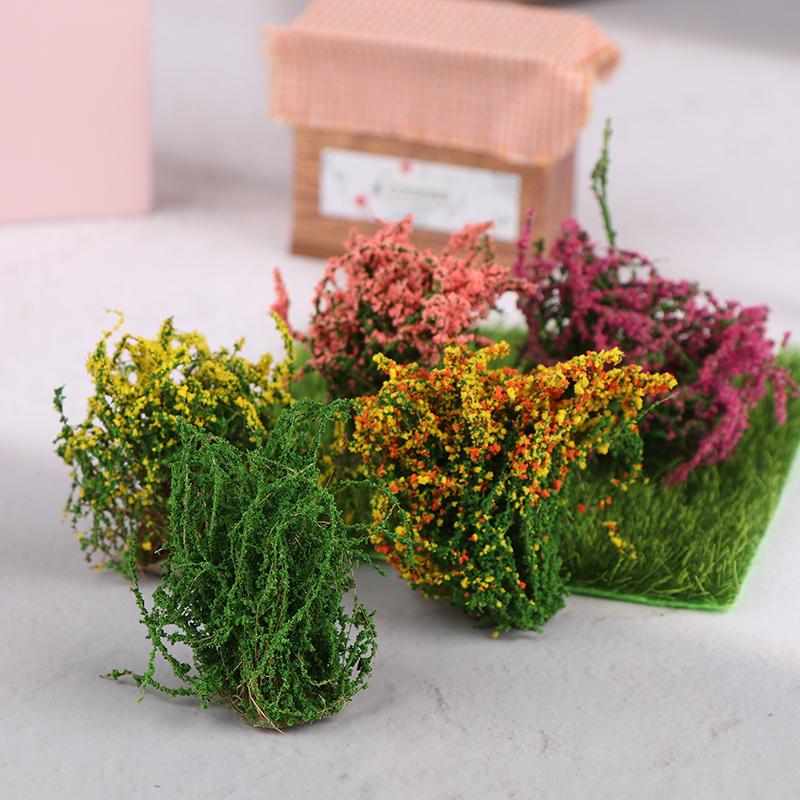 1 шт. кукольный домик своими руками украшение 1/12 кукольный домик миниатюрный разноцветный цветок куст зеленое растение цветок модель игрушка
