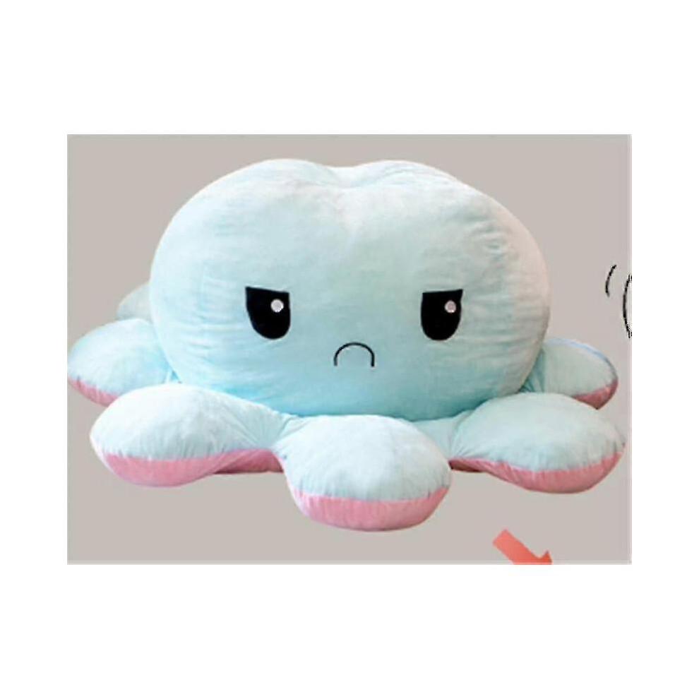 Flip Octopus Doll Large Double-sided Flip Mood Face Changing Doll Angry Decompression Plush Toy Birthday Gift Pink To Light Blue Diameter 90cm - KHW
