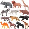Mini Animal Toy Models: Tiger & Lion Sand Table Scene Ornaments