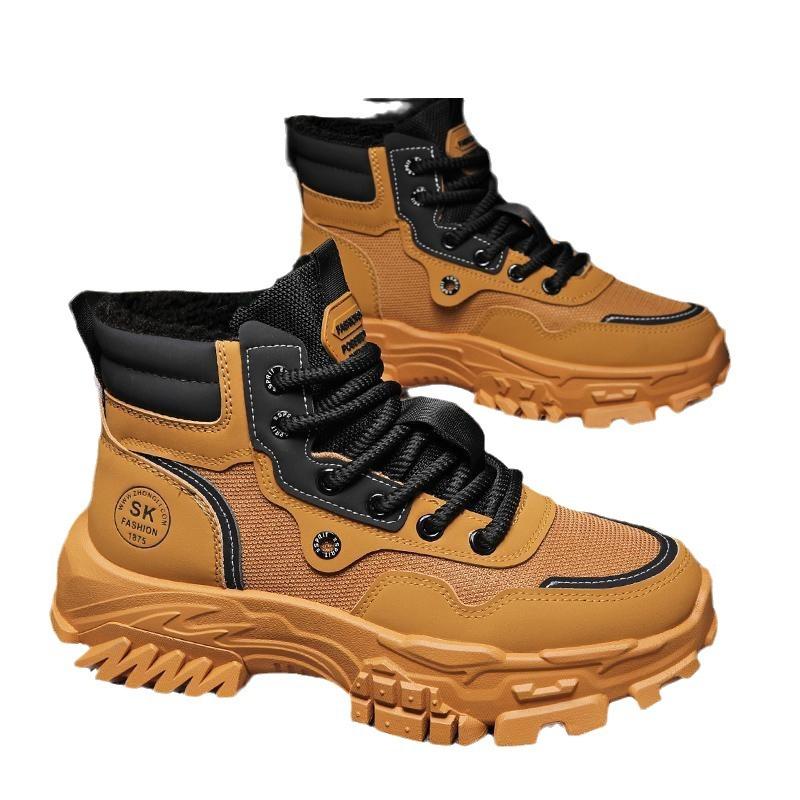 Cotton High-top Shoes Platform-soled Warm Dad Shoes Trendy Student Casual Cotton Shoes Martin Boots Snow Boots Men's Shoes