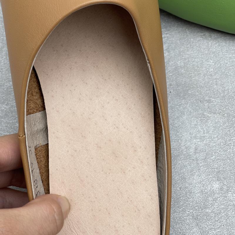 Johnature Женские тапочки из натуральной кожи, ручная работа, однотонные, мягкие, из воловьей кожи, плоские, для отдыха на открытом воздухе