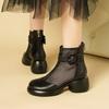 New Cool Boots Mesh Soft Leather Mesh Martin Boots Women's Summer Breathable Short Boots Mesh Boots Thin Summer Hollow