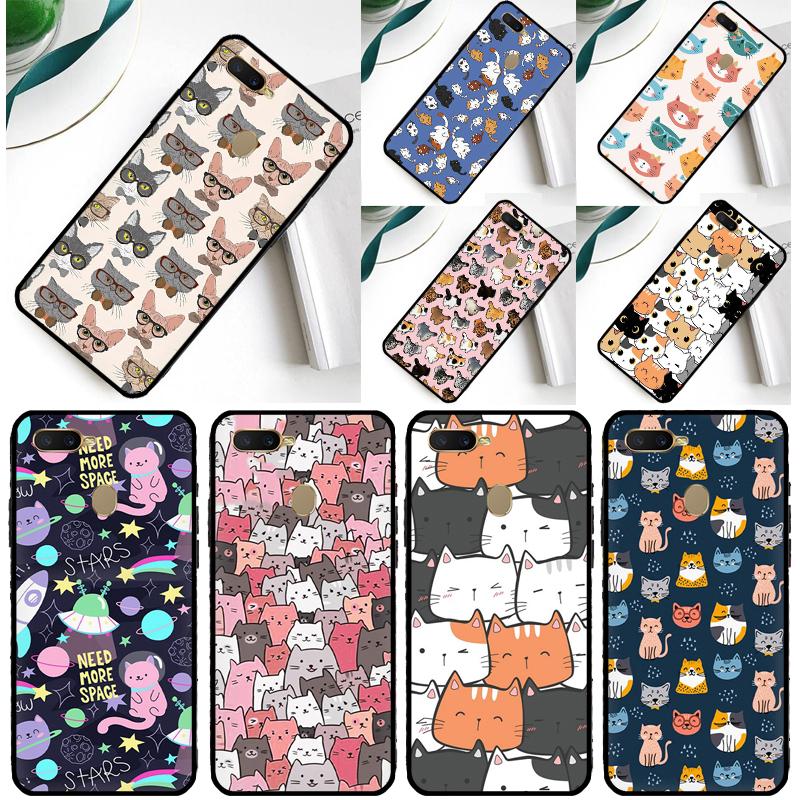 Милый Кот Котёнок Чехол Для Oppo A80 A40 A60 A16 A76 A96 A91 A15 A17 A74 A94 A54 A57S A18 A38 A58 A78 A98 Обложка