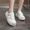 K1719 новые полутапочки, женская белая обувь, летние дышащие тонкие кроссовки на платформе, универсальные повседневные износостойкие кроссовки
