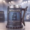 3D рельефная кружка Metallica, основа в форме шестеренки и ручка в виде электрогитары, премиальная смола и стальной пивной бокал для металлистов