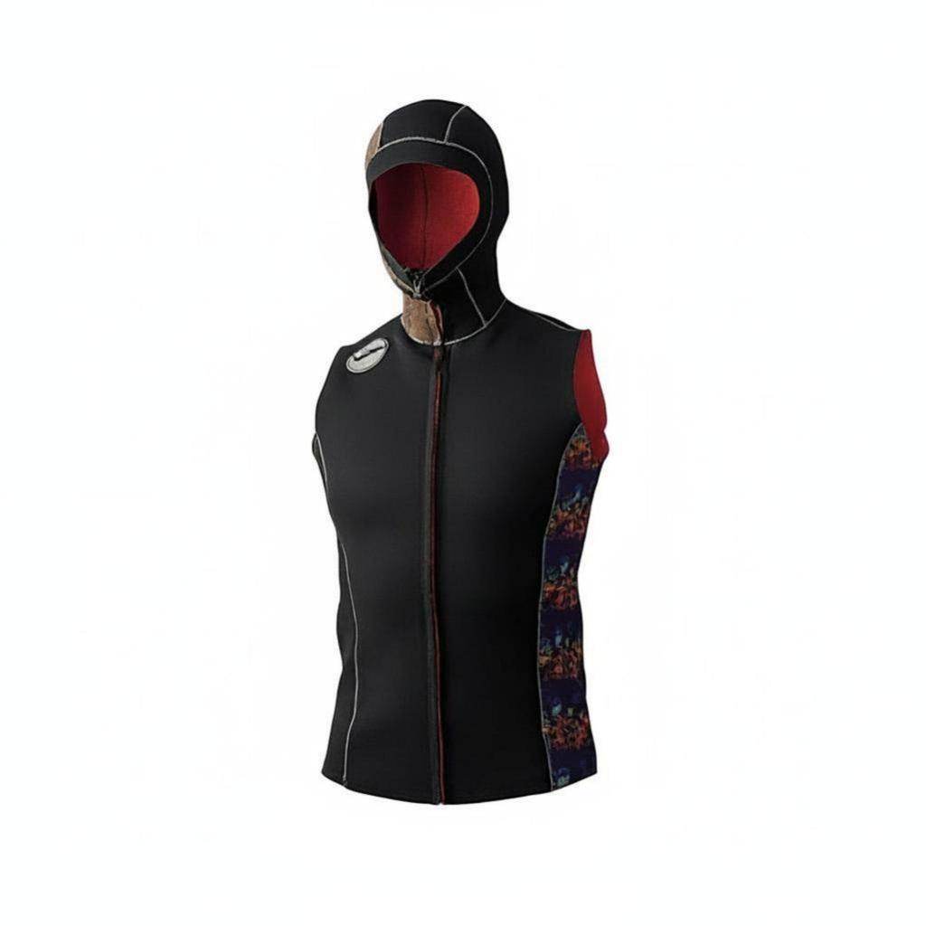 Унисекс Жилет с капюшоном для дайвинга, Высокая эластичность, Передняя застежка, Термо-гидрокостюм