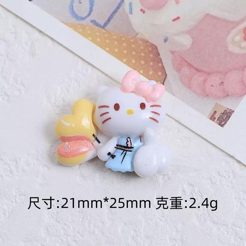 10 Pcs New Kawaii Cartoon Cute Car Cat Series Resin Scrapbook Diy Jewelry Gift Hairpin Accessories A141