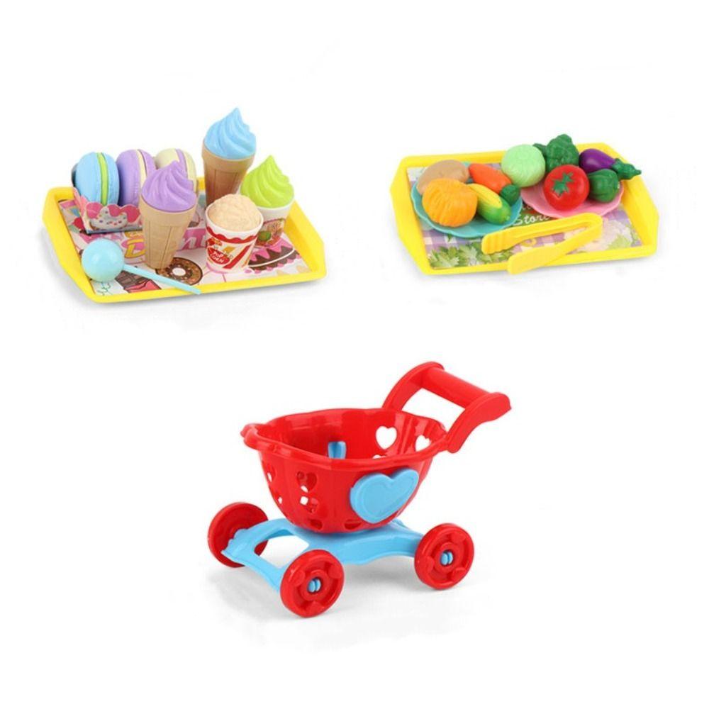 Play House Ice Cream Counter Playset Puzzle Dessert Checkout Counter Toy  Toddler Kids