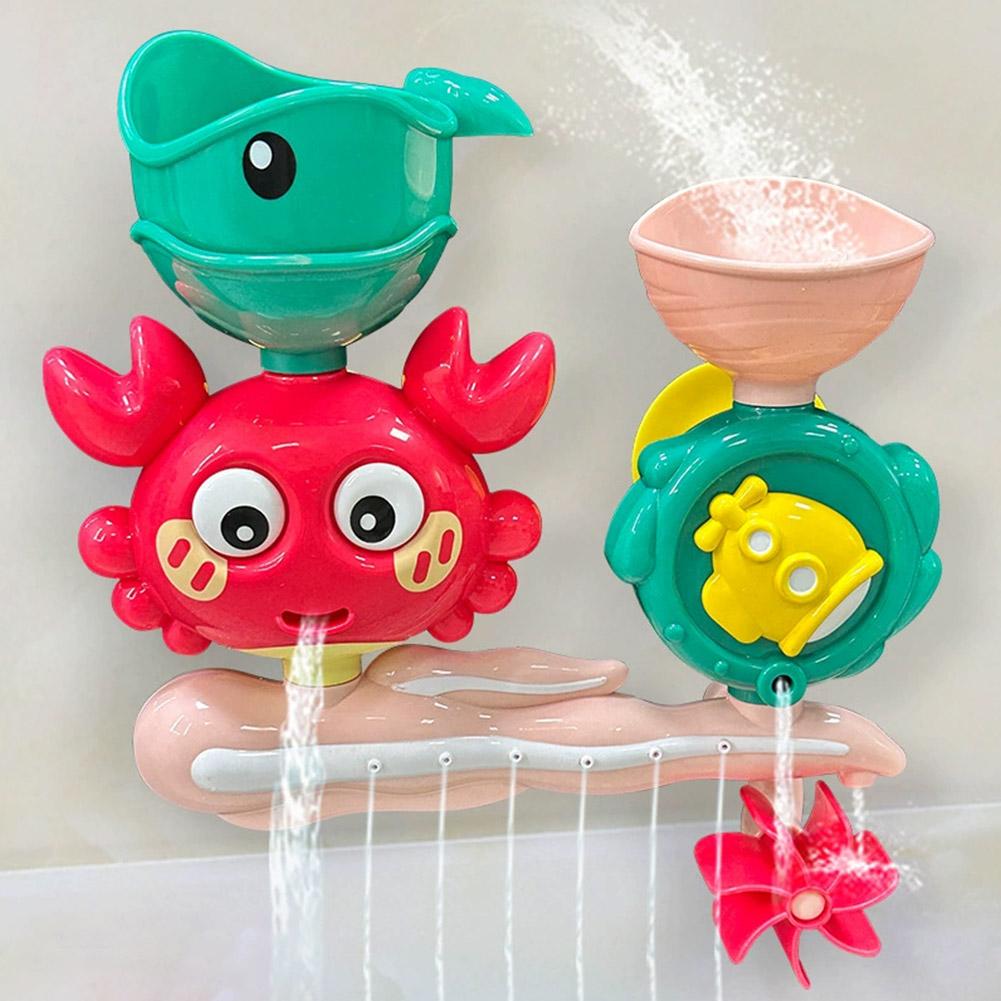 Детские игрушки для ванны Краб Киты Вращающийся Водяной Пистолет Игры для купания и душа Водная игрушка Для детей Игрушки для ванной Подарок Развивающая игрушка