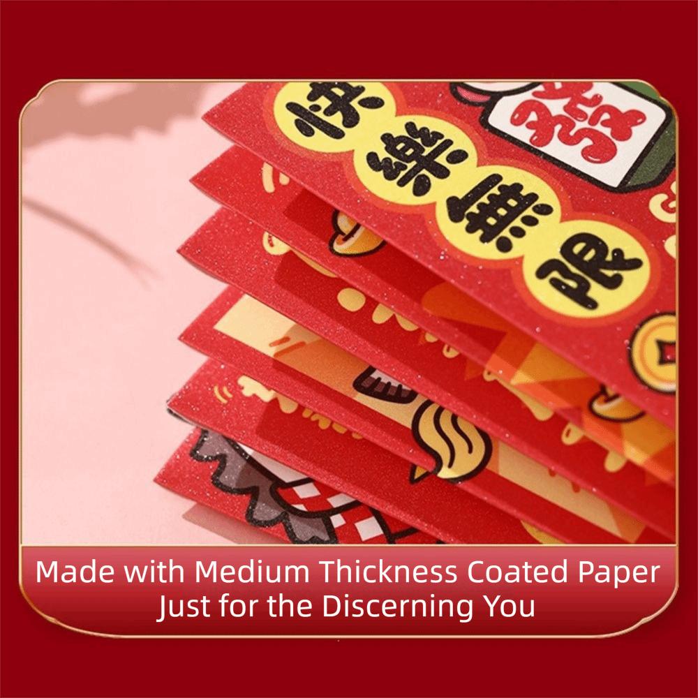 6Pcs Paper 2027 Sheep Year Red Envelope Sheep Year Lucky Money Bag For Chinese New Year