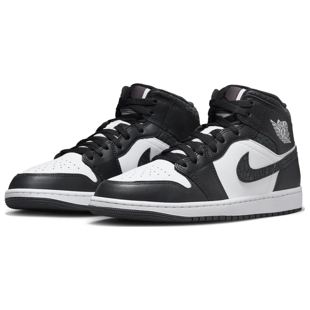 Мужские кроссовки Air Jordan 1 Mid SE Panda Elephant Black Off-Noir White FB9911-001