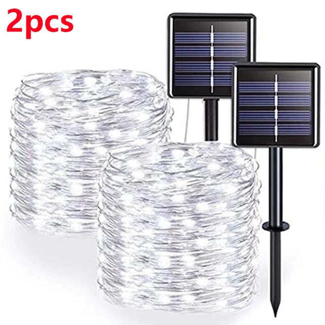 42M400Leds Солнечный светодиодный светильник, уличная гирлянда, садовая гирлянда на солнечных батареях, водонепроницаемая рождественская гирлянда для сада, украшение на открытом воздухе