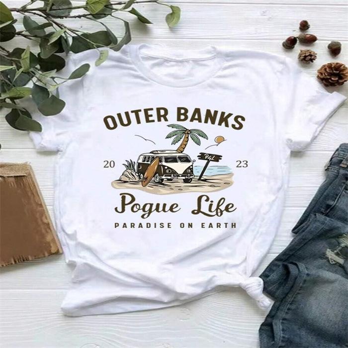 Летний топ с круглым вырезом и принтом, модные повседневные милые женские футболки из чистого хлопка с короткими рукавами