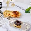 Yousheng Iron Art Cake Storage Plate Jewelry Candles Desserts Tray Beautiful Collection Dish Gift Decorative Ornament