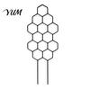 Climbing Plant Accessories for Home Metal Honeycomb Trellis Potted Plants, 13.8" Small Support Stakes Indoor Foliage Hoya Pothos Ivy And Houseplants,