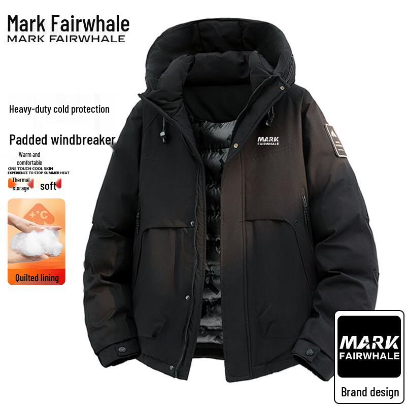 MARK FAIRWHALE Men's Winter Puffer Hooded Jacket