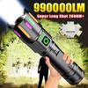 Long-distance Flashlight High-power Bright LED Flashlight Outdoor Multifunctional Telescopic Zoom Flashlight USB Charging