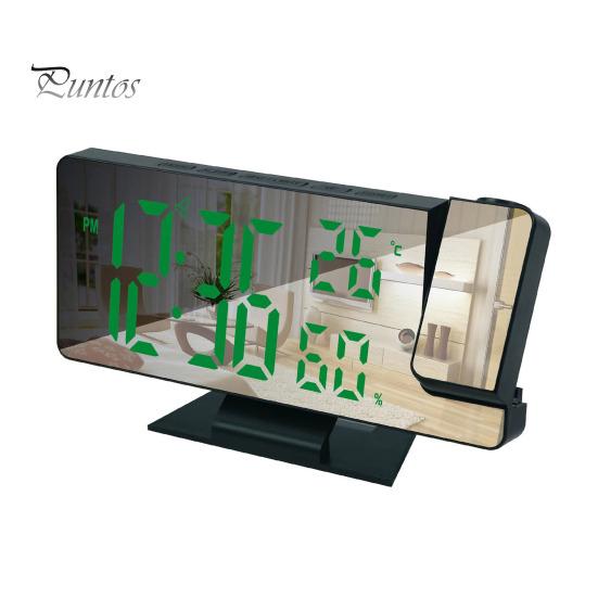 Светодиодный цифровой будильник с большим экраном, многоцелевой проектор в формате 12/24 часа, потолочные часы с дисплеем времени и температуры