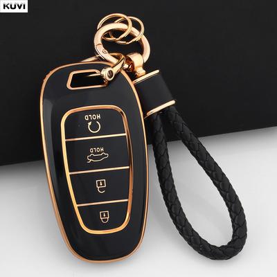 Для Hyundai Santa Fe Tucson 2022 NEXO NX4 Atos Prime Solaris 2021 ТПУ 4-кнопочный чехол для автомобильного ключа-пульта брелок автоаксессуары
