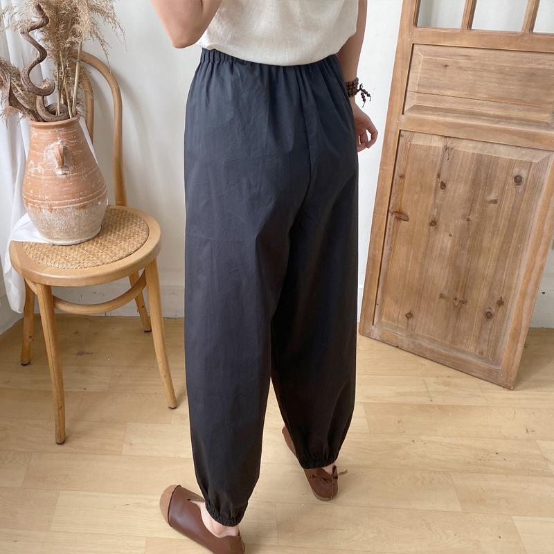 Johnature Повседневные японские женские шаровары, летние однотонные свободные женские брюки с эластичной резинкой на талии длиной до щиколотки