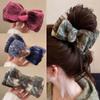 Elegant Lady Shark Clip Korean Style Bow Claw Clip Durable Bowknot Hair Claws  Autumn Winter