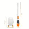 Duck Shape Toilet Bowl Brush with Holder, Silicone and Hard Bristles Toilet Cleaning Brushes, Bathroom Cleaning Bowl Brush Kit