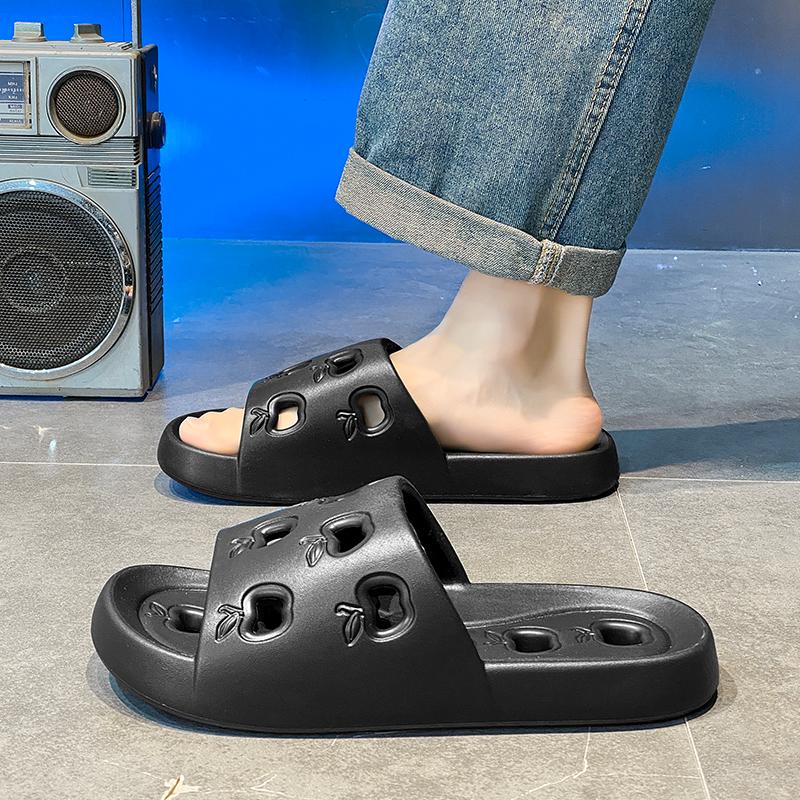 Men's Slippers Bathroom Non-slip Quick-drying Flip-flops Summer Flat Sandals EVA Thick-soled Shoes Indoor Soft-soled Shoes