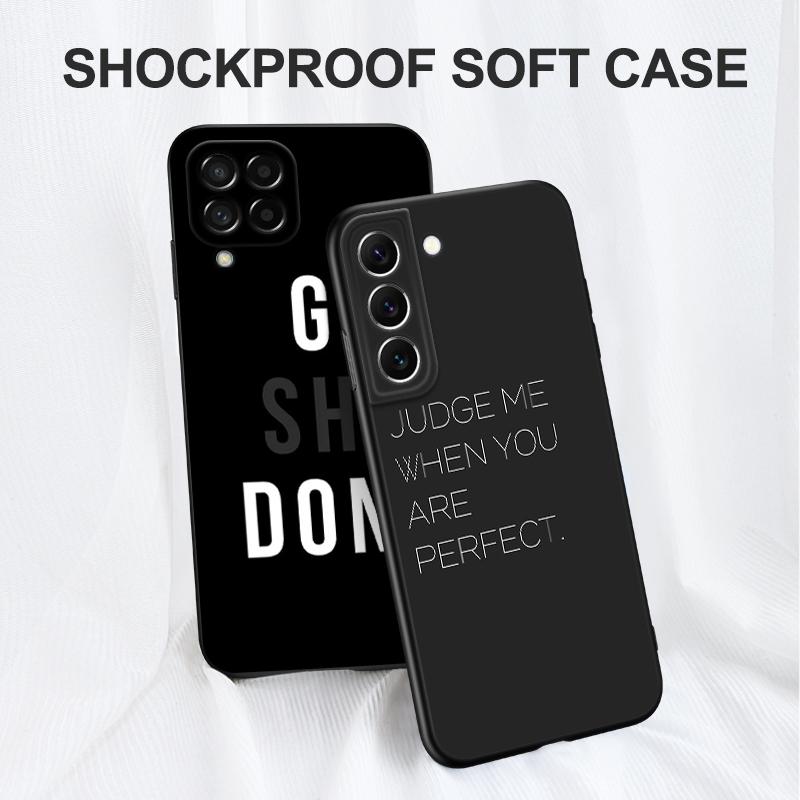 Черный чехол из ТПУ для Samsung Galaxy S22 S20 S21 FE PLUS ultra+S10 E lite задняя крышка Life Phrase Quotes