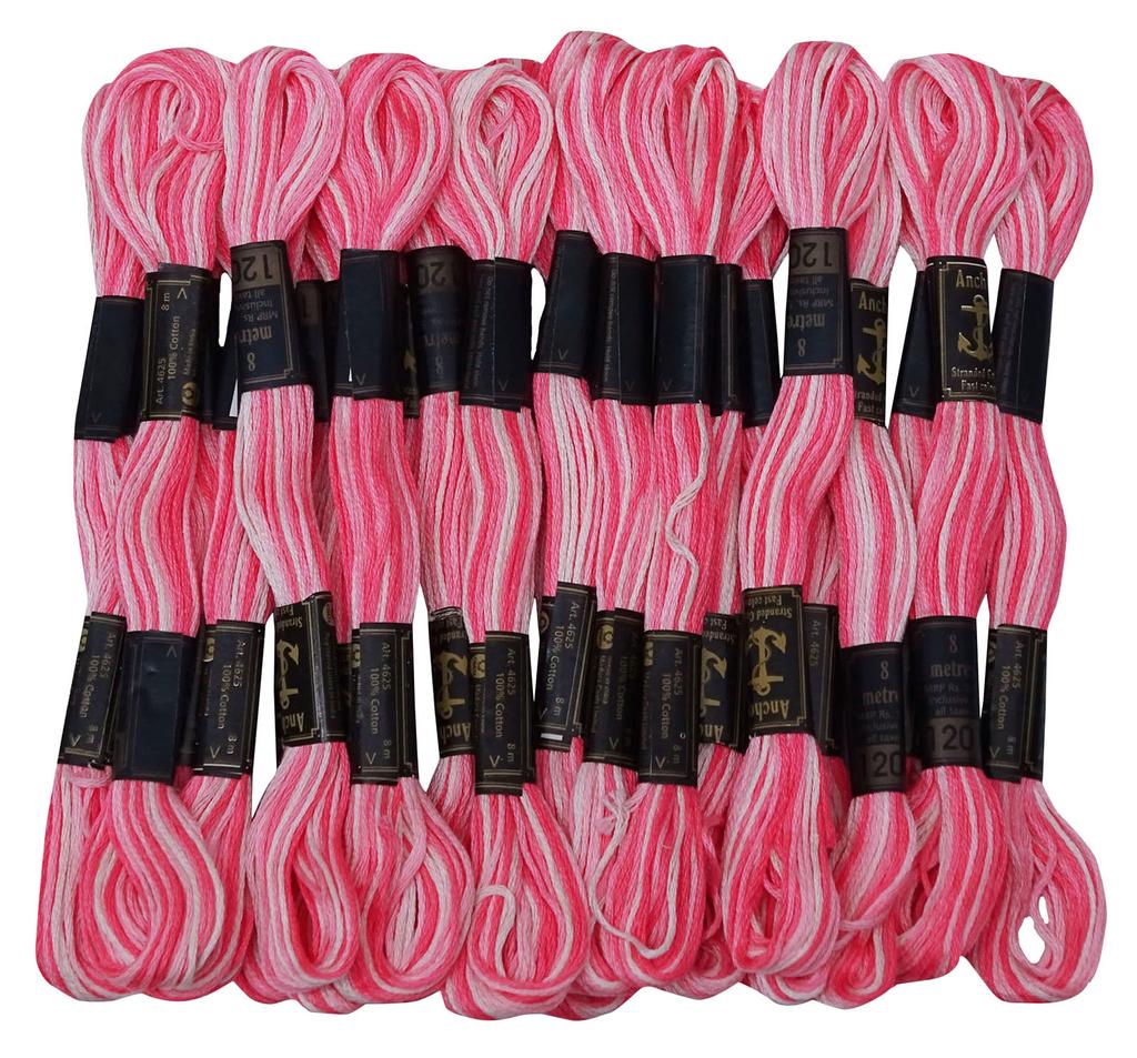 IBA Indianbeautifulart двухцветный многожильный хлопок, вышивка крестиком, ручная вышивка, нить мулине, 25 мотков, коричневый и