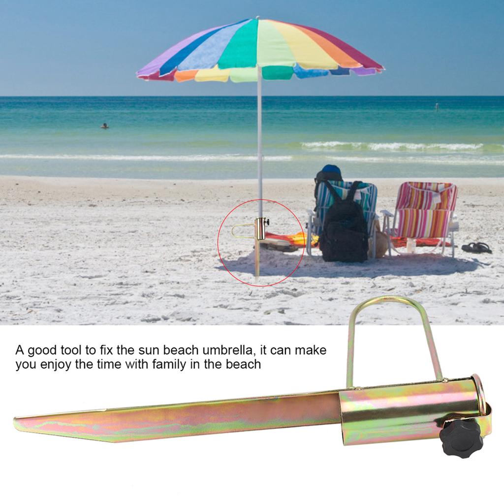 1Pc Iron Sun Beach Fishing Umbrella Holder Sand Parasol Archor Garden Outdoor Travel