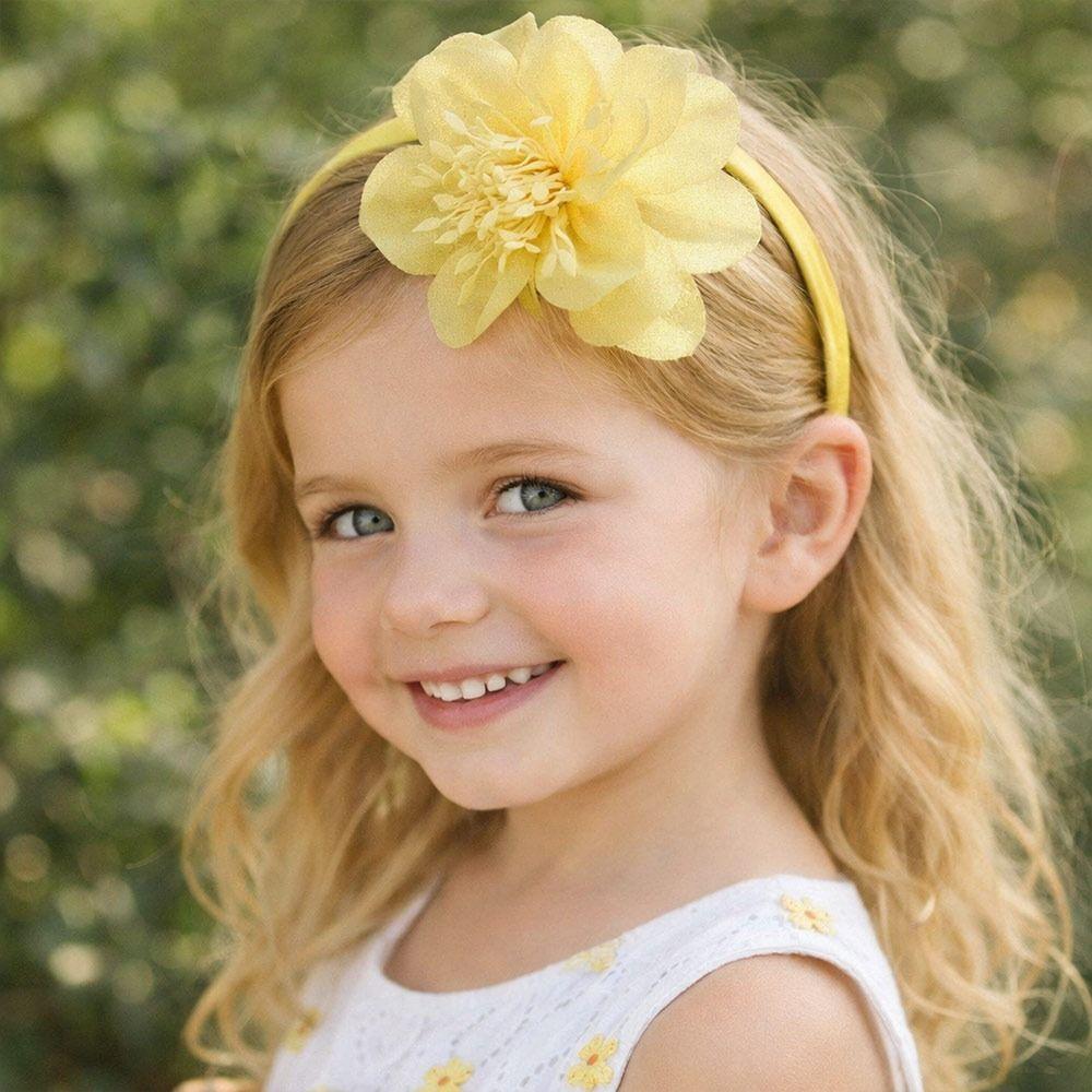 Princess Hair Band Grosgrain Ribbon Girl Hair Hoop Big Flower Headband Hair Accessories