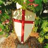 Medieval Knight Cross Shield Knight Templar Shield Roman Heater Shield Handmade Crusader Holy Red Cosplay Best Halloween Gift