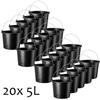 KADAX Wiadro Plastikowe Budowlane Gospodarcze 5L 20szt