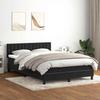 Box Spring Bed with Mattress Black 160x210 cm Velvet