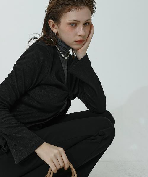LOVENTINA Twist Pearl Knit_Black