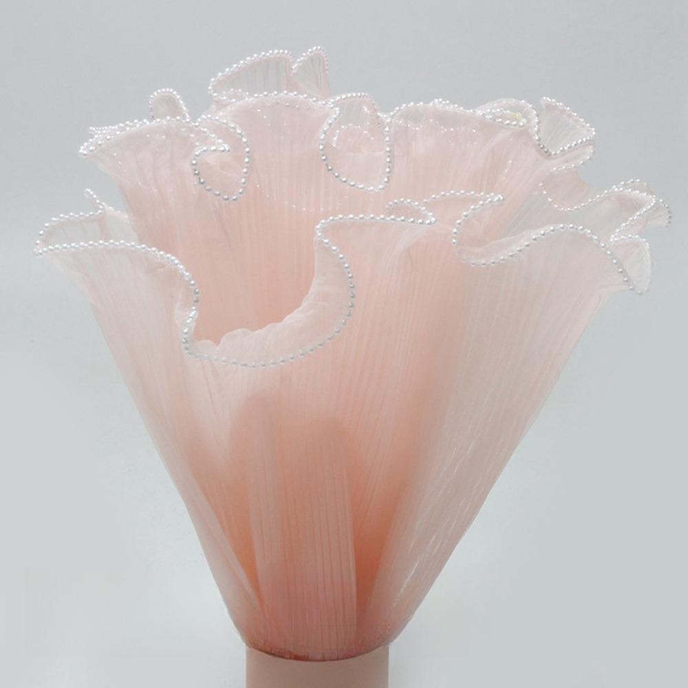 Pearl Edge Bouquet Roll Multiple Color Mesh Wave Yarn Flower Wrapping Mesh Yarn For Wedding Party