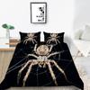 3D Spider Pattern Bedding Set Insect Printed Down Duvet Cover with Pillowcase Youth Single Double Bed Full Size Home Decoration