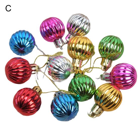 12 шт. 3 см Рождественская елка Цветной шар Небьющийся Разные стили Гальваническое покрытие Яркий цвет Высокий глянец Фестиваль Мини Рождественская вечеринка Декор Подвесной