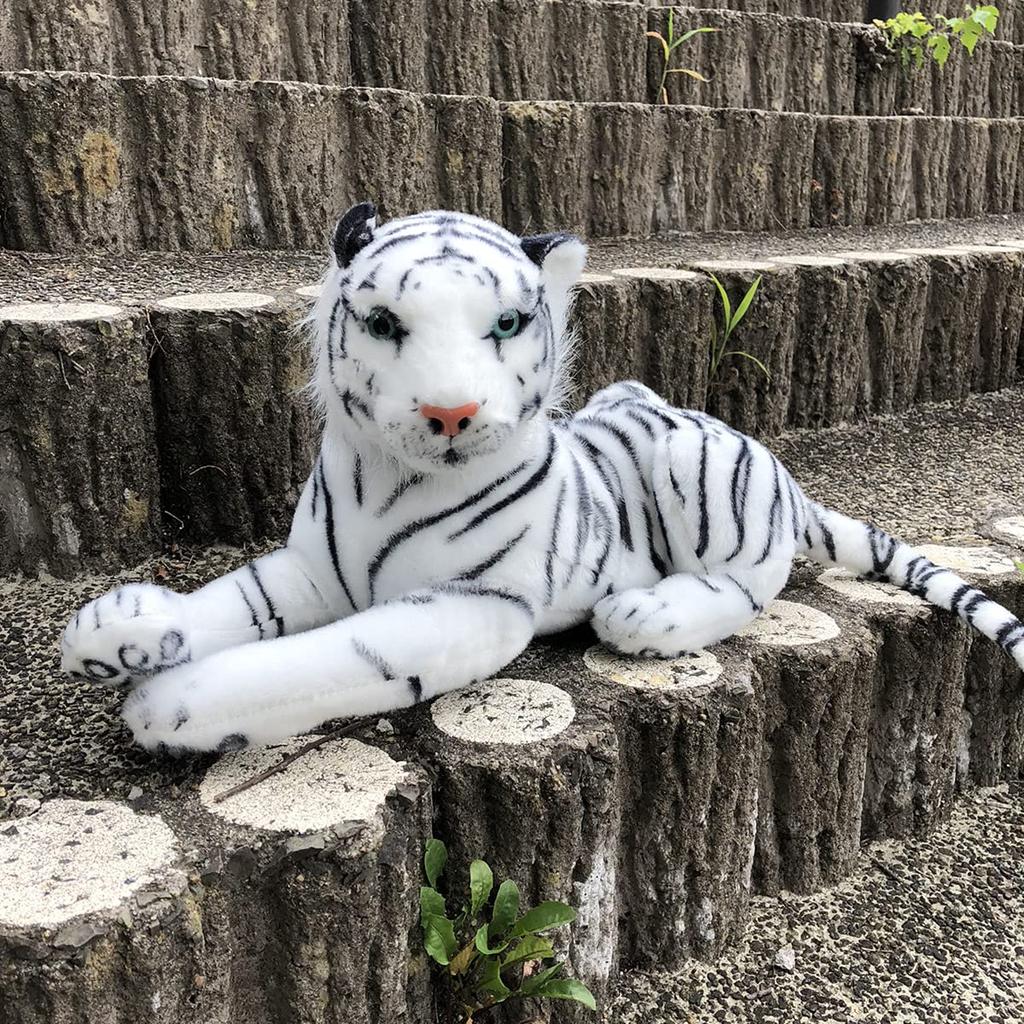 TigerTaleToys White Tiger Plush Cute Pet Japanese Toy, Realistic, 43cm, Large, [Official Product]